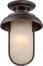  62/673 - Tulsa - LED Outdoor Flush Fixture with Satin Amber Glass