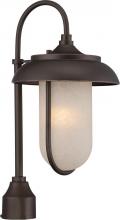  62/674 - Tulsa - LED Outdoor Post with Satin Amber Glass