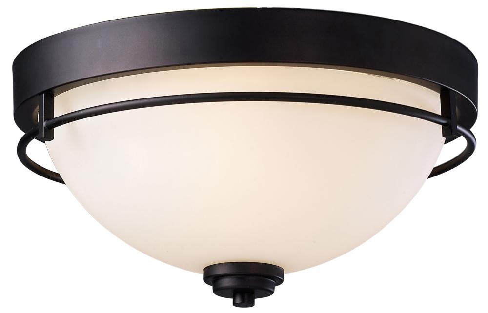 Somerset 3 Light Flush Mount, Bronze Finish