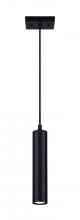  IPL764A01BK10 - CARVER, MBK Color, 1 Lt Cord Pendant, 50W Type GU10, 4.75" W x 14.25 - 62.25" H