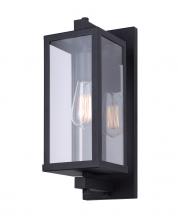 Canarm IOL572BK - KELLAN, IOL572BK, BK (Sand) Color, 1 Lt Outdoor Down Light, Clear Glass, 1 x 60W Type A