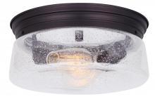  IFM623A12ORB - MILL, 2 Lt Flush Mount, Seeded Glass, 60W Type A, 12" (W) x 6" (H)