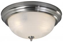  IFM415BN - Fmount, 15" 3 Bulb Flushmount, Alabaster Glass, 60W Type A