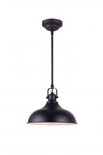  LPL103A01BK - Sussex, 1 Lt Rod Pendant, 12W LED, Dimmable, 840 Lumens, 12" x 12 3/4-60 3/4"