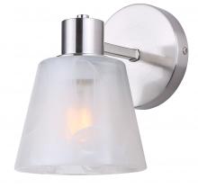 Canarm IVL1151A01BN - LUELLE 7.875 in. 1 Light Brushed Nickel Sconce with Alabaster Glass Shade