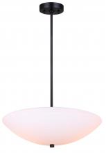 Canarm ICH1128A03BK18 - Vivy 3 Light Matte Black Modern Chandelier for Dining Rooms and Living Rooms