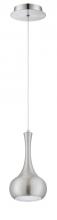  PF50-1L-SN - FLUTE series 1-Light LED Satin Nickel Pendant