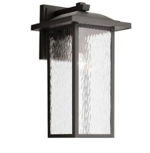 Kichler 49928OZ - Capanna 1-Light Extra-Large Wall Light with Clear Water Glass in Olde Bronze