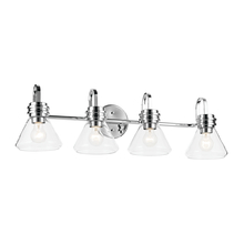  55156CHCLR - Farum 34" 4-Light Vanity Light with Clear Glass in Chrome