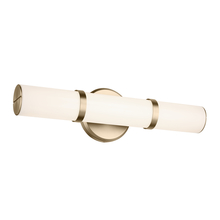  55187CPZLED - Rosh 18" Bath Bar Small LED with White Glass in Champagne Bronze