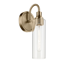  55209CPZ - Kavi 13" 1-Light Wall Sconce with Clear Glass in Champagne Bronze