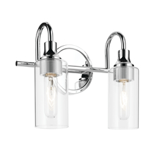  55210CH - Kavi 12.5" 2-Light Vanity Light with Clear Glass in Chrome