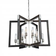 Artcraft AC11652BN - Gatehouse 12 Light Chandelier (Dark Pine & Brushed Nickel)