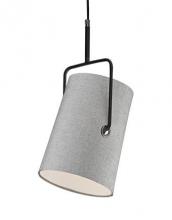 Kuzco Lighting Inc 401201GY - Single Lamp Pendant with Adjustable Grey Linen Shade