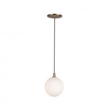  PD3106-BG/OP - Bolla 5-in Brushed Gold/Opal Glass LED Pendant