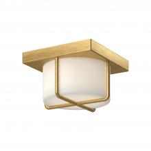  FM45907-BG/OP - Regalo 7-in Brushed Gold/Opal Glass LED Flush Mount