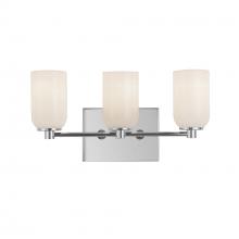  VL57718-CH/GO - Nola 18-in Chrome/Glossy Opal Glass Socket Vanity Light