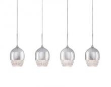 Kuzco Lighting Inc MP12804-CH - Elegant Linear Four LED Multi-Pendant with Downward Wine Glass Shaped Designs