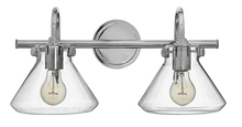  50026CM - Small Retro Glass Two Light Vanity