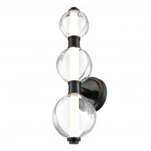  DVP34901EB-PUC - Glimmer Sconce, Black w/pumpkin glass