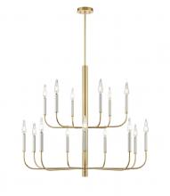  DVP44045MF+PSB - Olivia 2 Tier Chandelier