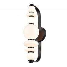  DVP48101EB-TO - Corsair 18" Sconce, Black w/True Opal Glass