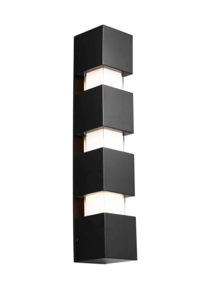Modern Leagan Geometric Large Wall Sconce Light in a Black Finish