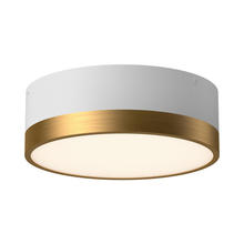  FM556212AGWH - Brisbane 12-in Aged Gold/White 2 Lights Flush Mount