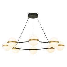  CH302008MBBG-UNV - Tagliato 44-in Matte Black/Brushed Gold LED Chandeliers