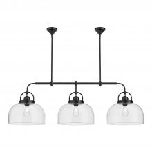 Alora Lighting LP461155MB - Lancaster 55-in Matte Black 3 Lights Linear Pendant