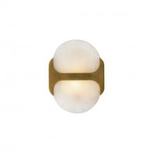  WV357109VBAR - Odin 9-in Vintage Brass/Alabaster Socket Wall Vanity