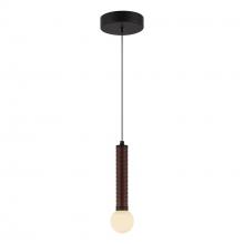  PD612109MBOP-UNV - Arden 9-in Matte Black/Opal Glass LED Pendant